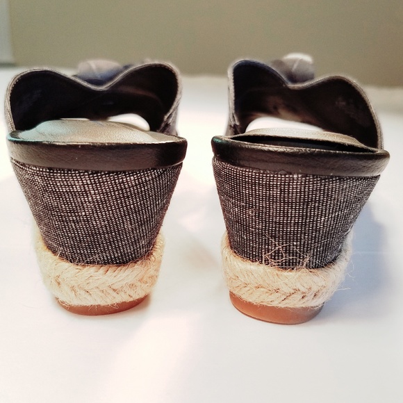 Comfy espadrille-y sandals boho flower wedge 7.5W - Picture 5 of 7